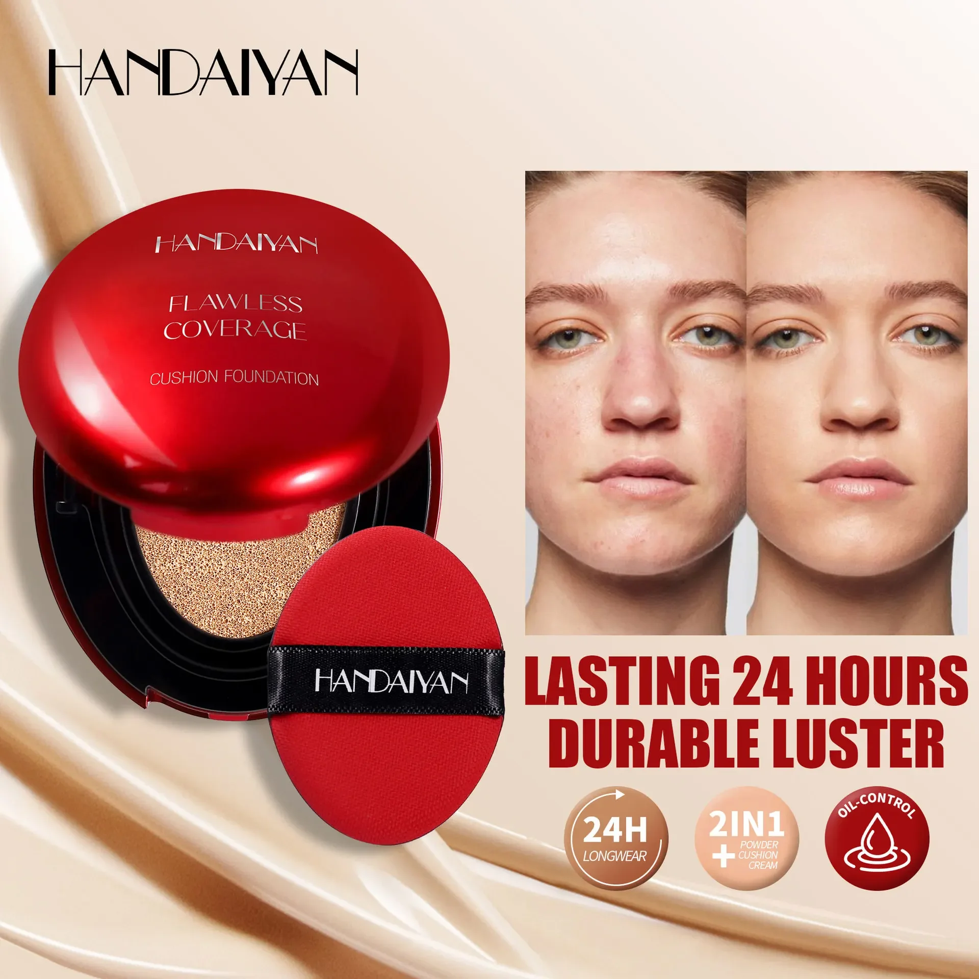 Bb Cushion Korean - 한국 에어쿠션 파운데이션 - 가볍고 천연