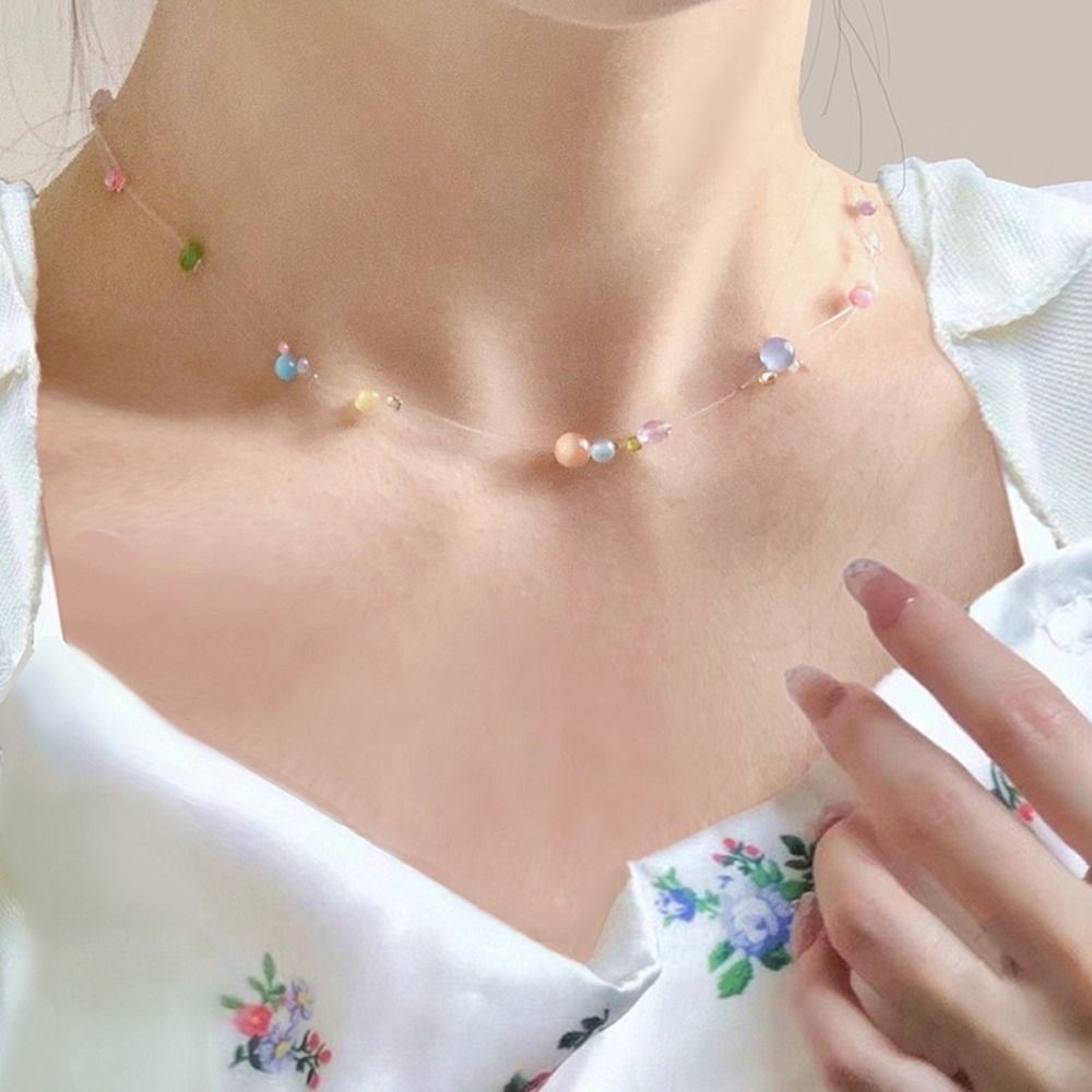 Korean Lifestyle Aesthetic - 트렌디한 합금 한국 스타일 목걸이 레진
