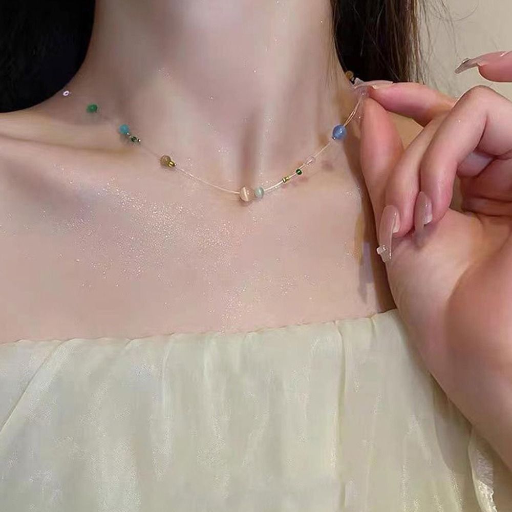 트렌디한 합금 한국 스타일 목걸이 레진 미학 Y2k 목 - Korean Lifestyle Aesthetic 리뷰 및 가격